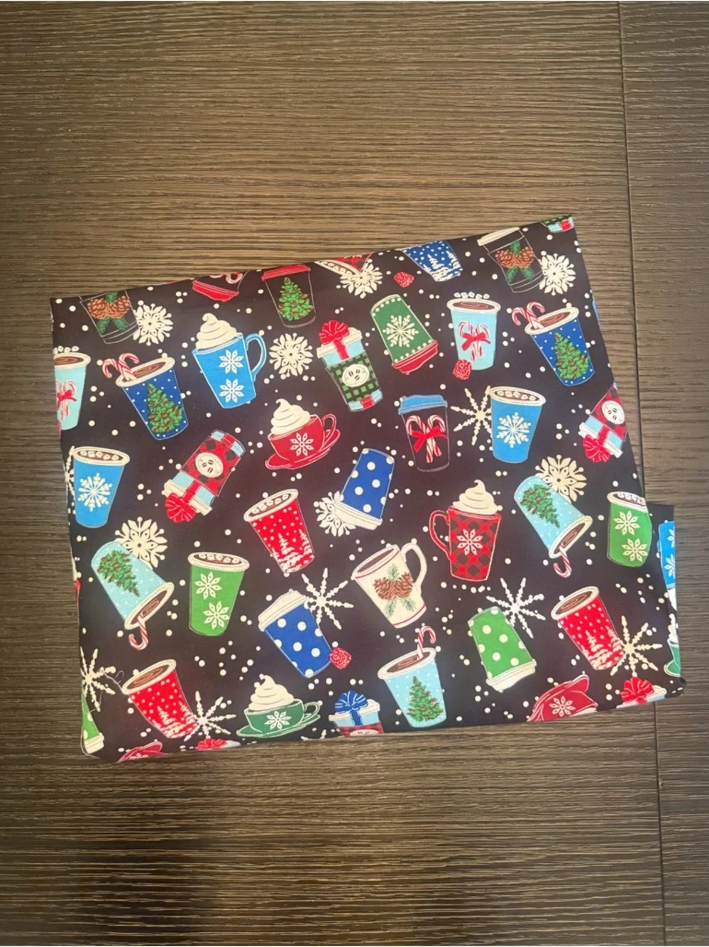 Christmas Holiday Fabric Crafting DIY Holiday Drinks Coffee Hot Cocoa Cotton